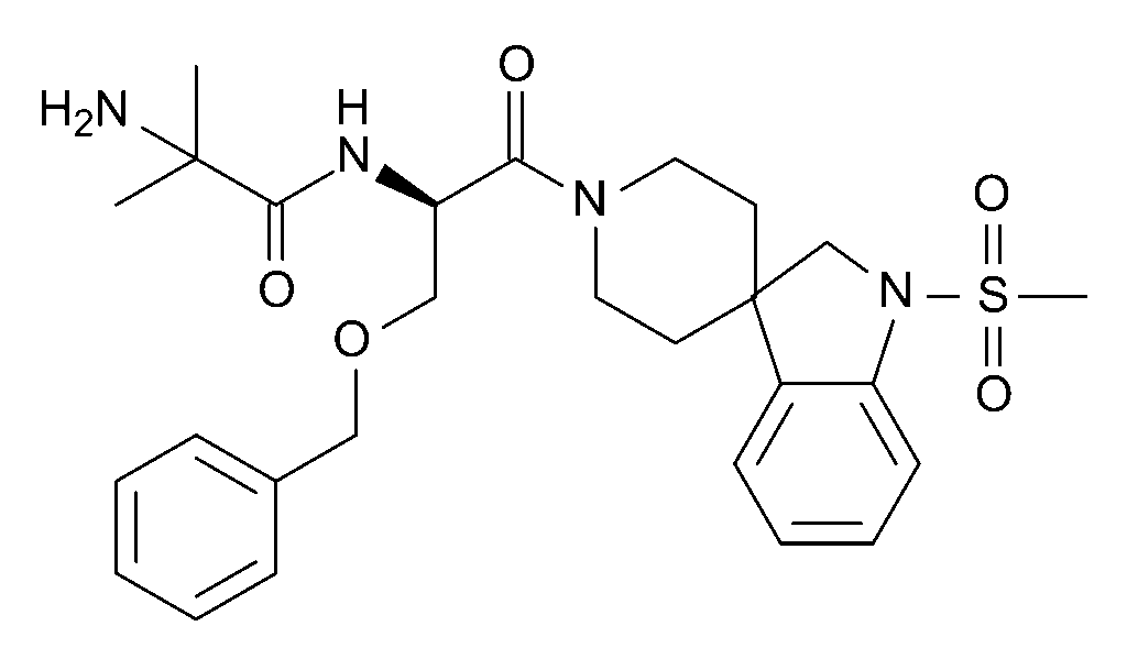 Molecular structure of MK-677 (Ibutamoren) – GH secretagogue studied for muscle growth and sleep in Canada