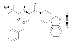 Molecular structure of MK-677 (Ibutamoren) – GH secretagogue studied for muscle growth and sleep in Canada