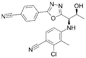 Chemical structure of RAD-140 (Testolone) – selective androgen receptor modulator used in Canadian research